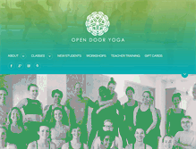 Tablet Screenshot of opendooryogastudio.com